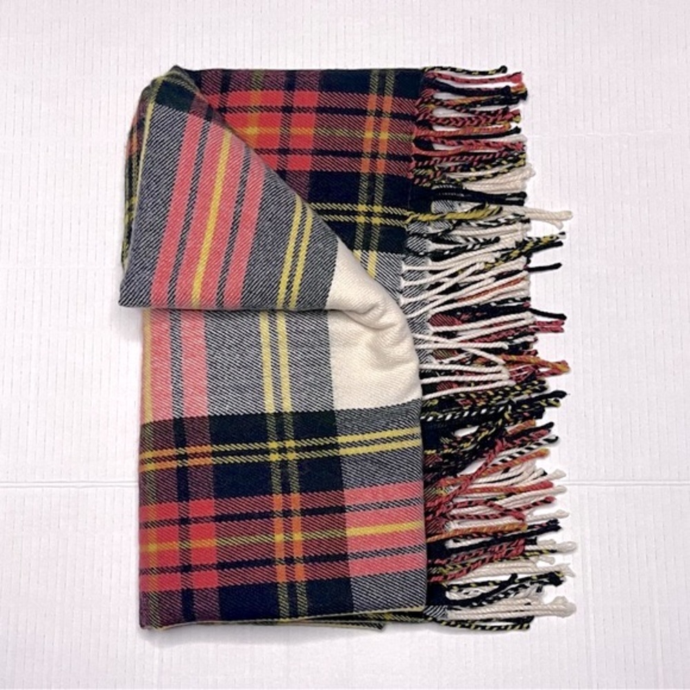 J. Crew Plaid Throw Blanket